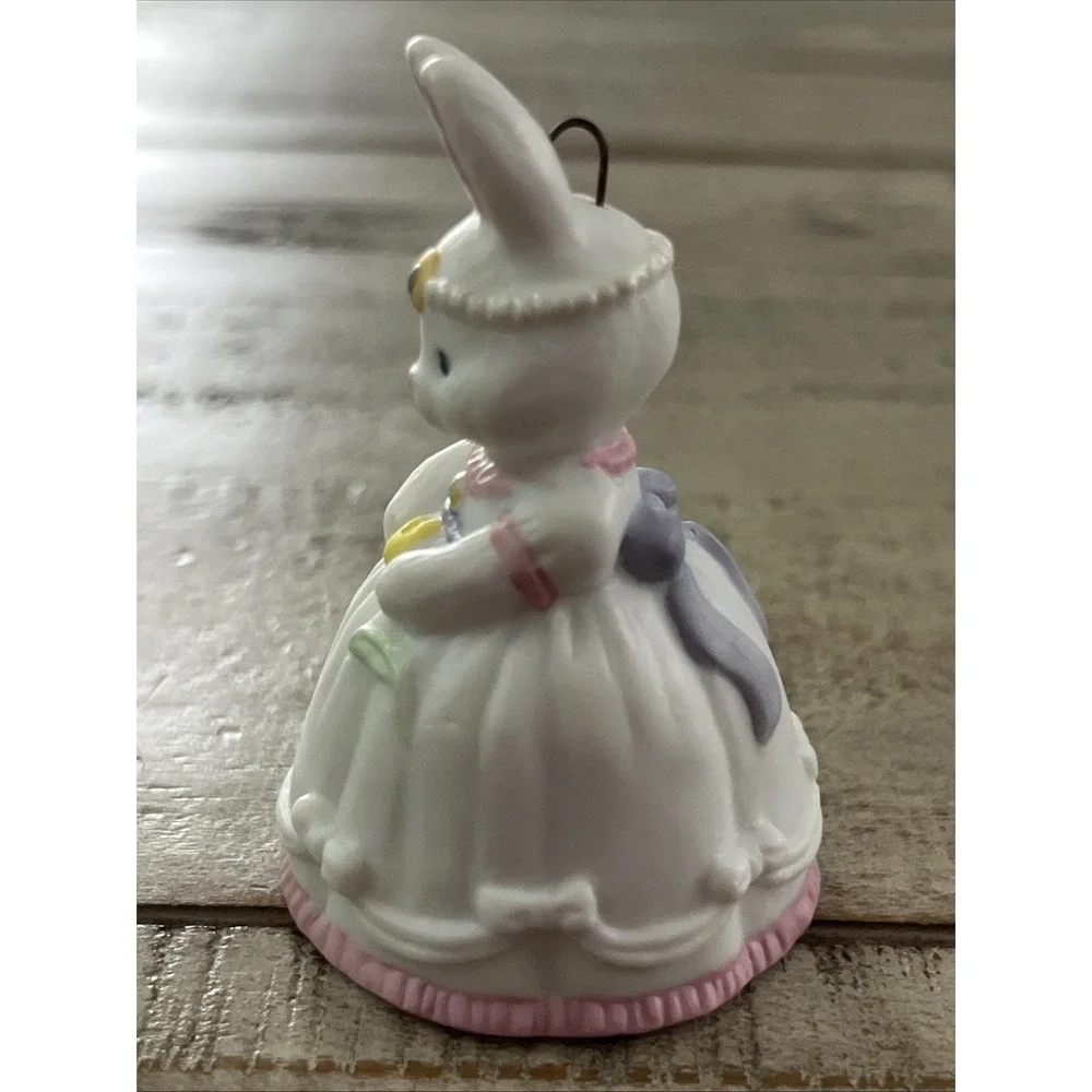 Hallmark Vintage Easter Ornaments Bells 1991 Lovely Lamb & 1992‎ Belle Bunny